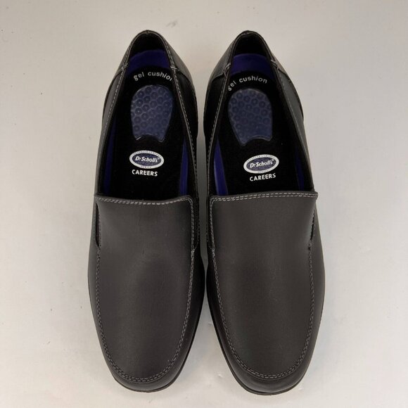 Dr. Scholls Womens 36120076 Black Gel Cushion Leather Size 7 Slip-On Shoes - Picture 4 of 10